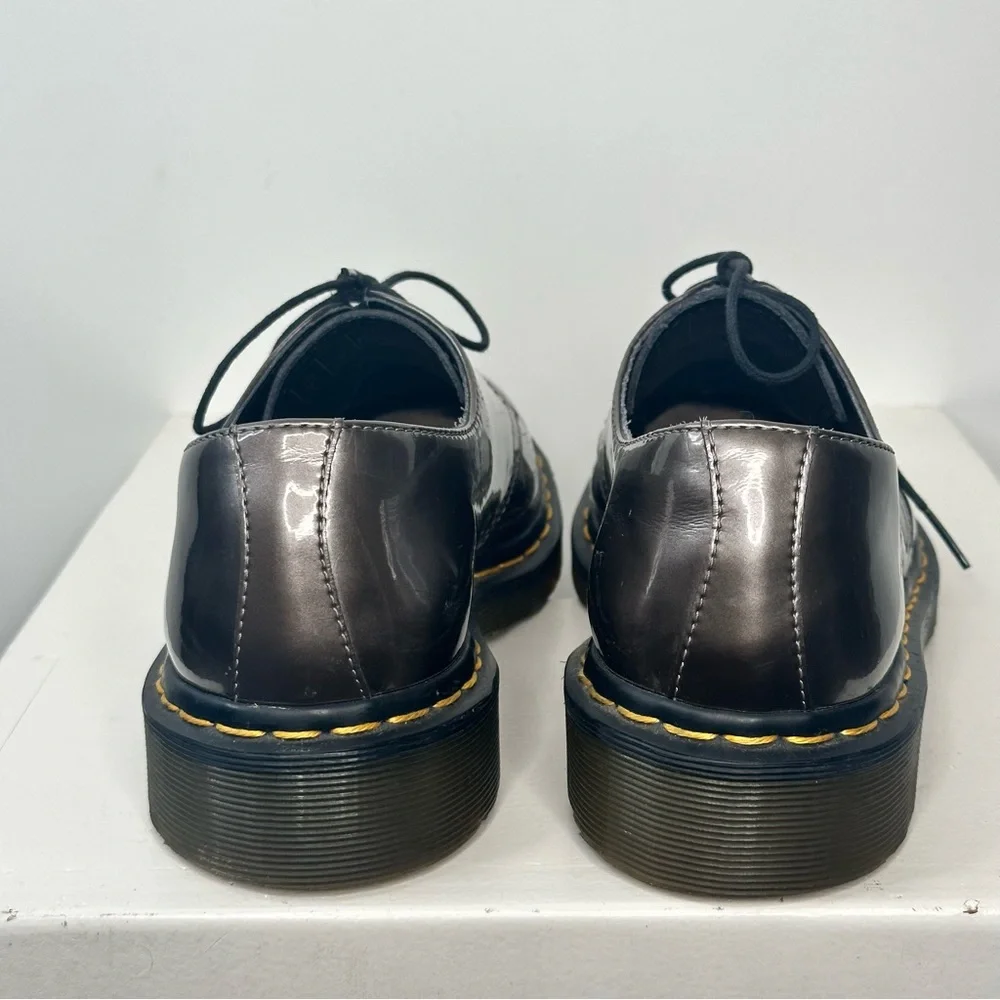 🔴 SOLD Doc Dr Martens Air Wair Shoes Patent Shiny Leather Oxford 10084 Bronzed - Picture 3 of 9